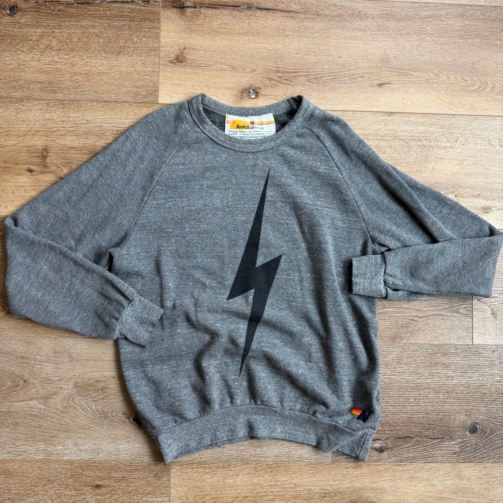 Aviator Nation Grey Bolt Sweatshirt